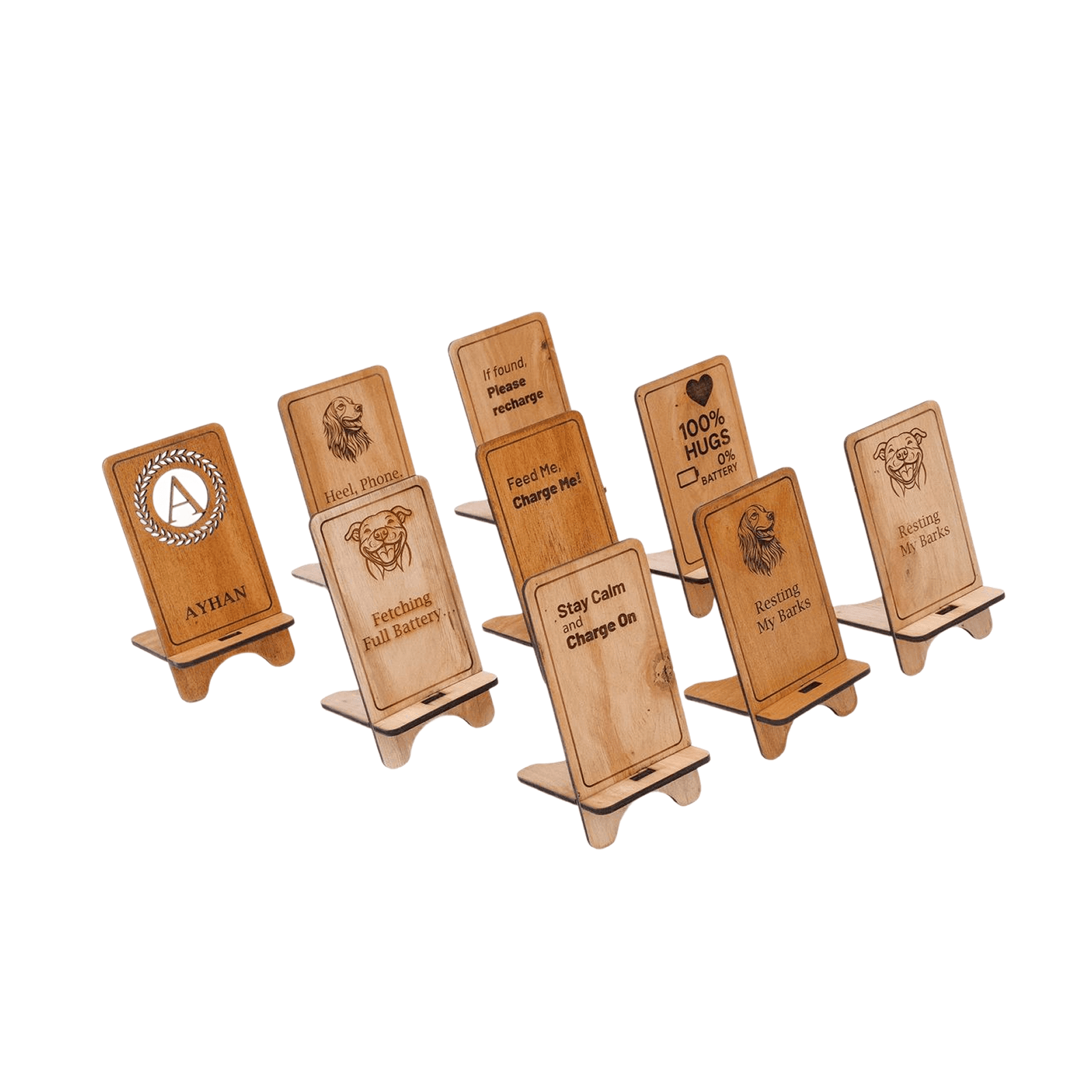 Mobile Stand Laser Engraving